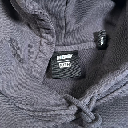 Kith HBO Black Hoodie Size Large USED x17431