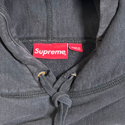 Supreme S Logo Black Hoodie Size Medium USED x17508