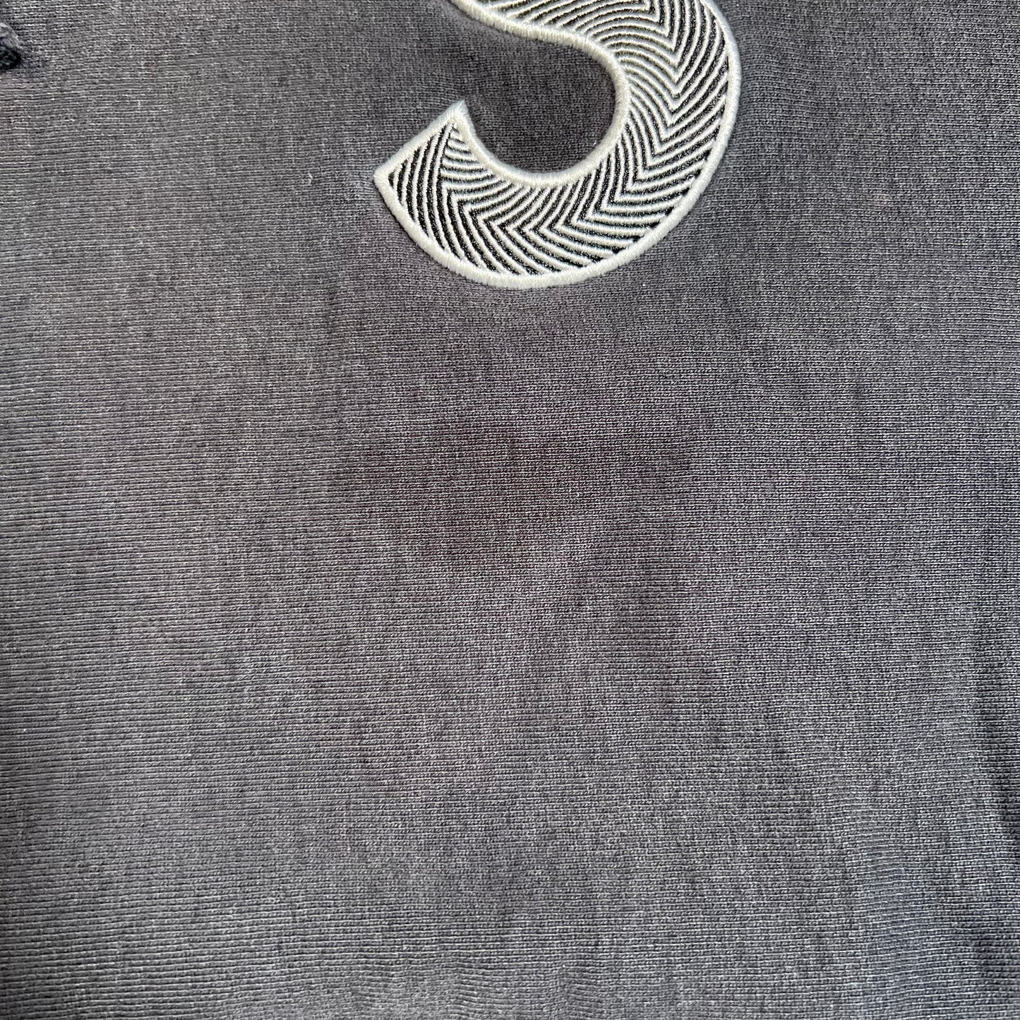 Supreme S Logo Black Hoodie Size Medium USED x17508