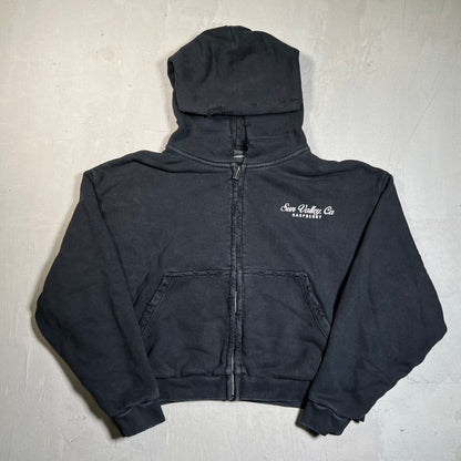 GV Gallery Raspberry Hills Sun Vallery Ca Black Zip Up Hoodie Size XS USED x17734