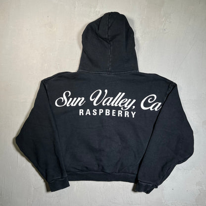 GV Gallery Raspberry Hills Sun Vallery Ca Black Zip Up Hoodie Size XS USED x17734