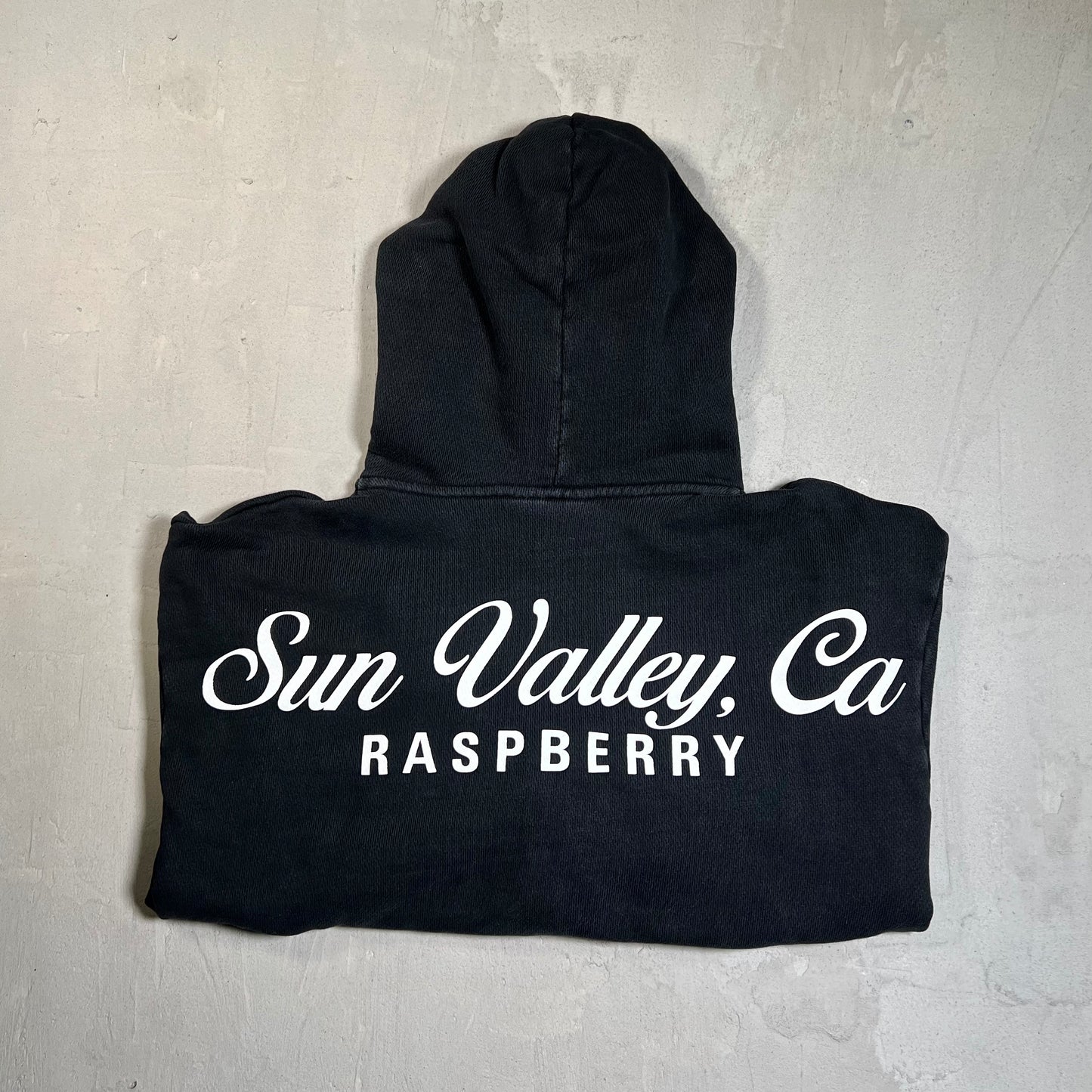 GV Gallery Raspberry Hills Sun Vallery Ca Black Zip Up Hoodie Size XS USED x17734
