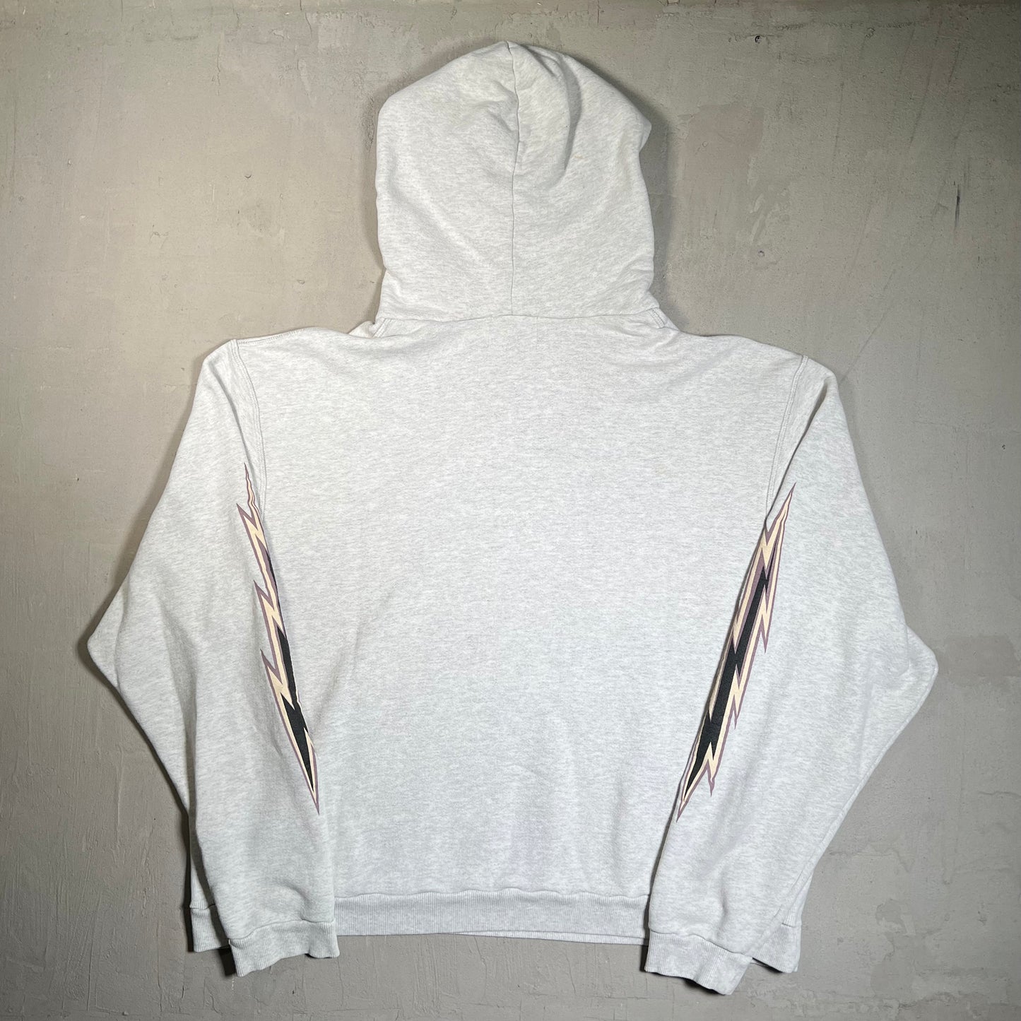 Eric Emanuel Black Logo Grey Hoodie w/ Lightning Size XL USED x15930