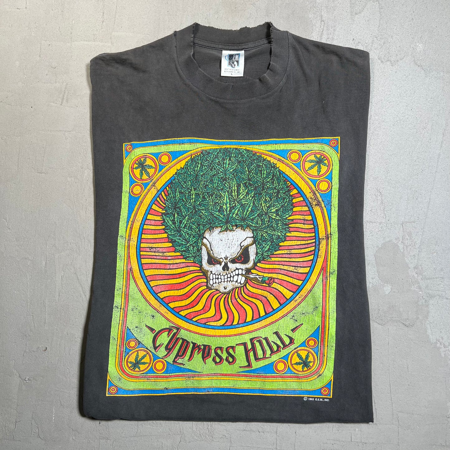 1993 Cypress Hill Step Into A Whole New Realm Black Tee Size Large USED v19636