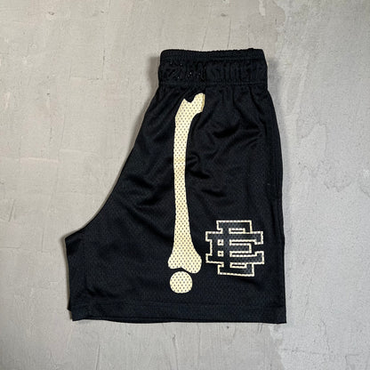 Eric Emanuel Bones Black Shorts Size Small USED x17718