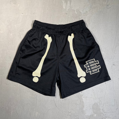 Eric Emanuel Bones Black Shorts Size Small USED x17718