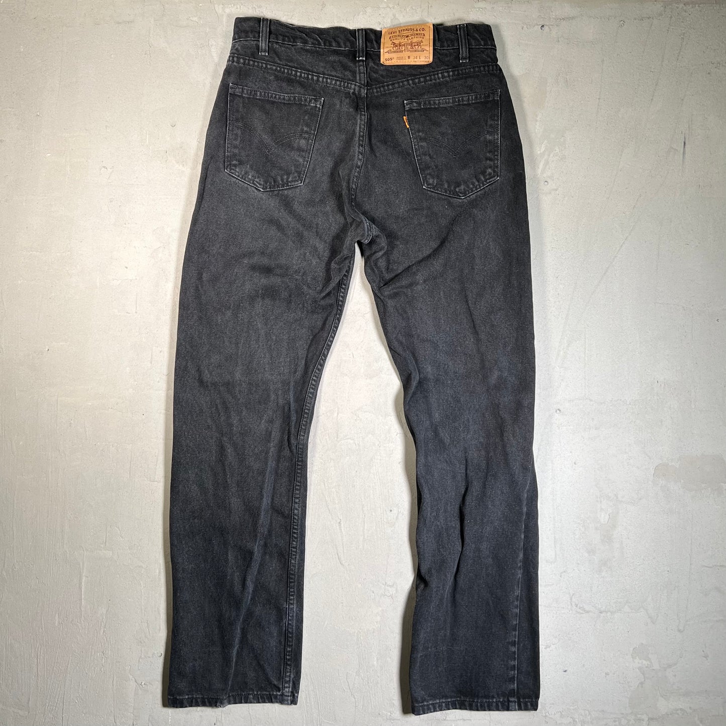 1997 Levi's Orange Tab Black Jeans Size 34 USED v19633