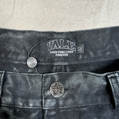 Vale Acid Black Cargo Work Pants Size 32 NEW x17725