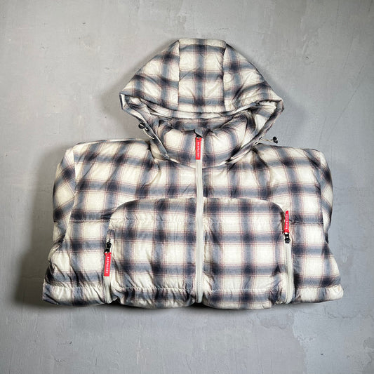GV Gallery Raspberry Hills Plaid Puffy Jacket Size Small USED x17727