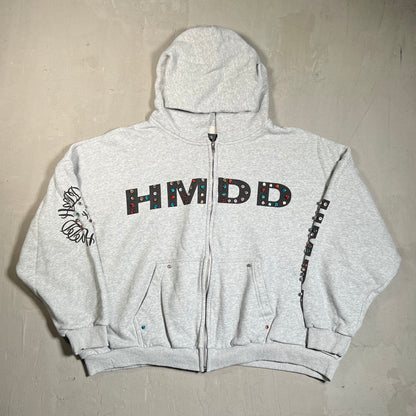 HMDD Chimstone Grey Zip Hoodie Size Large USED x17723