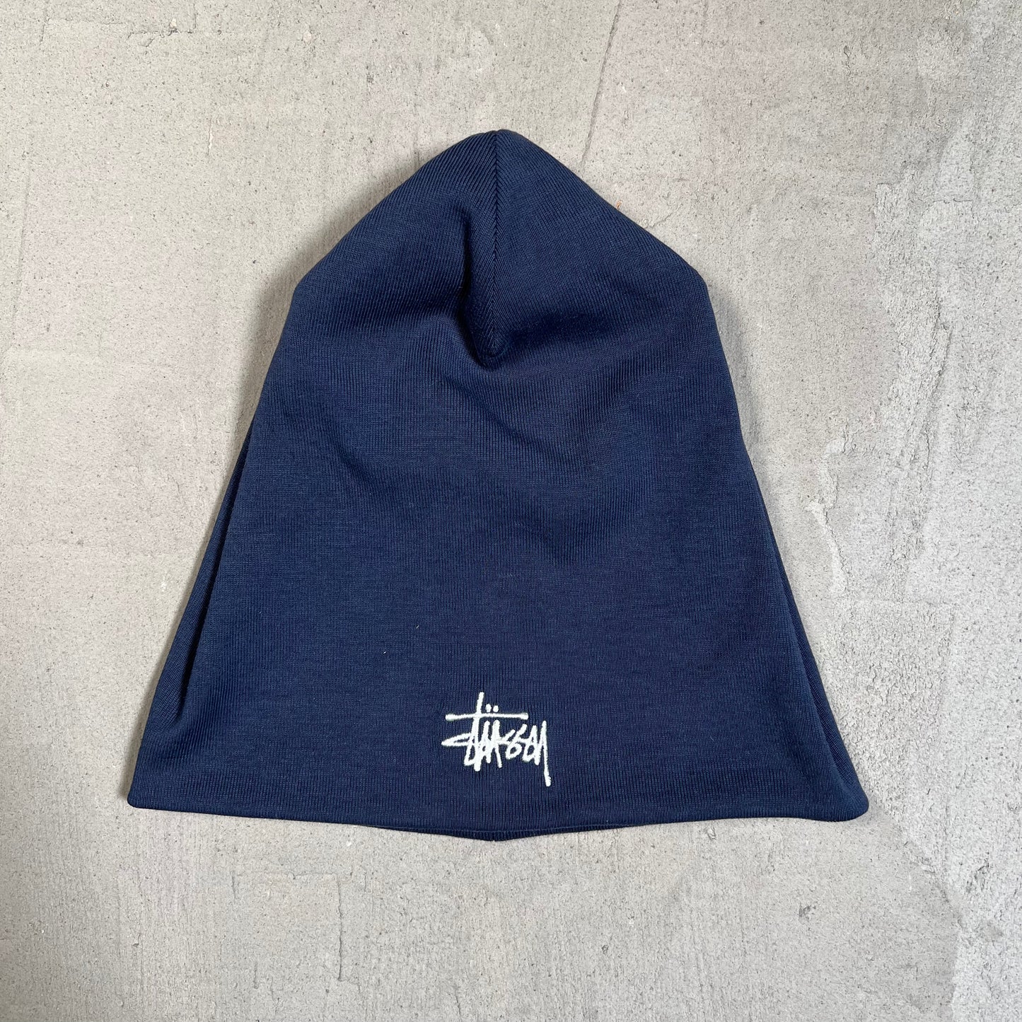 Stussy Navy Blue Skully Beanie USED x17742