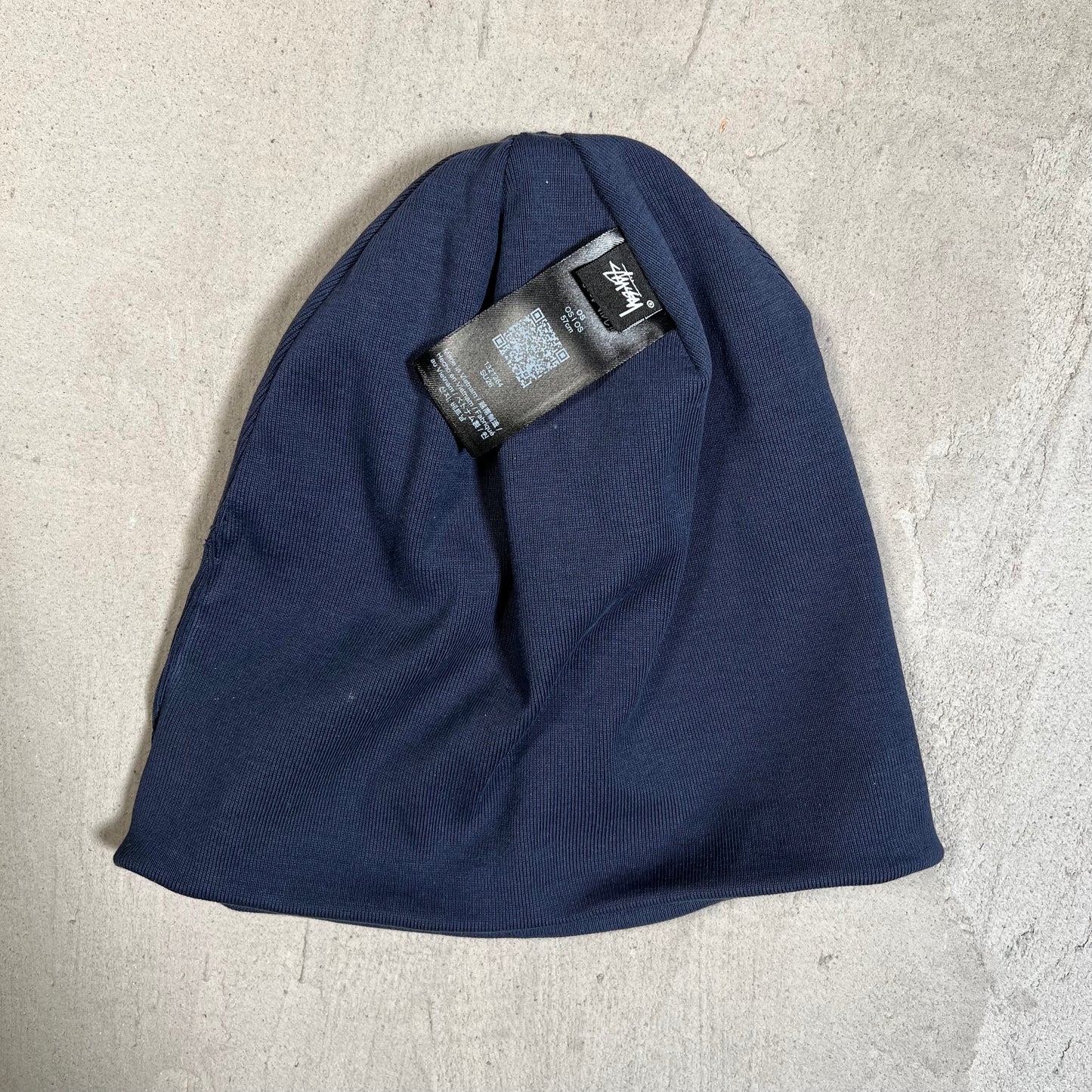 Stussy Navy Blue Skully Beanie USED x17742