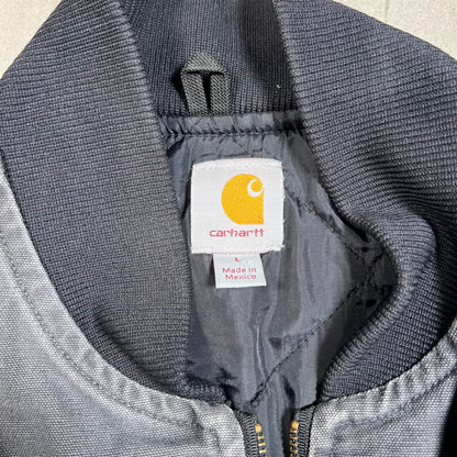 Y2K Carhartt Washed Black Workwear Vest Size Large USED v19638