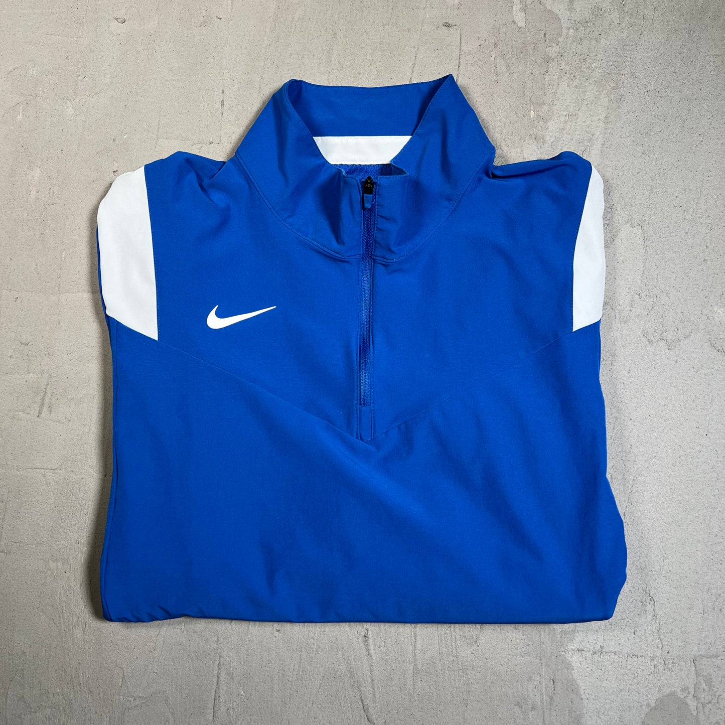 Nike Quater Zip Blue Nylon Jacket Size Medium USED v19646