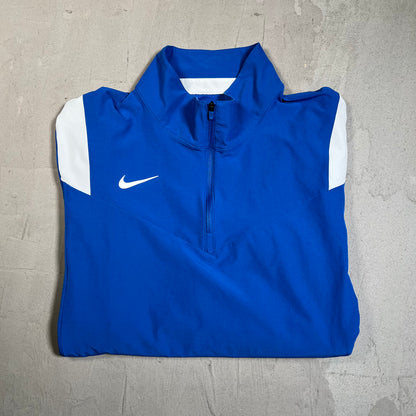 Nike Quater Zip Blue Nylon Jacket Size Medium USED v19646