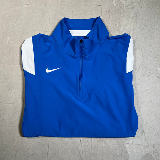 Nike Quater Zip Blue Nylon Jacket Size Medium USED v19646