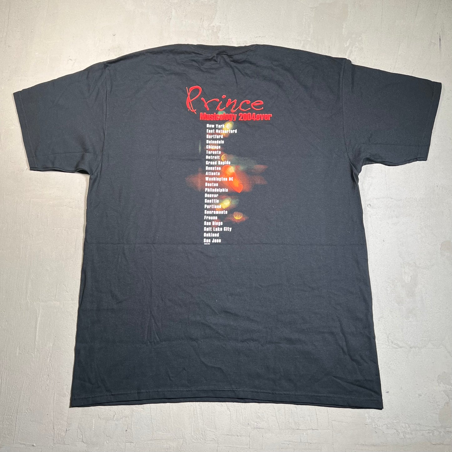 2004 Prince Musicology 4ever Tour Black Tee Size XXL USED v19640