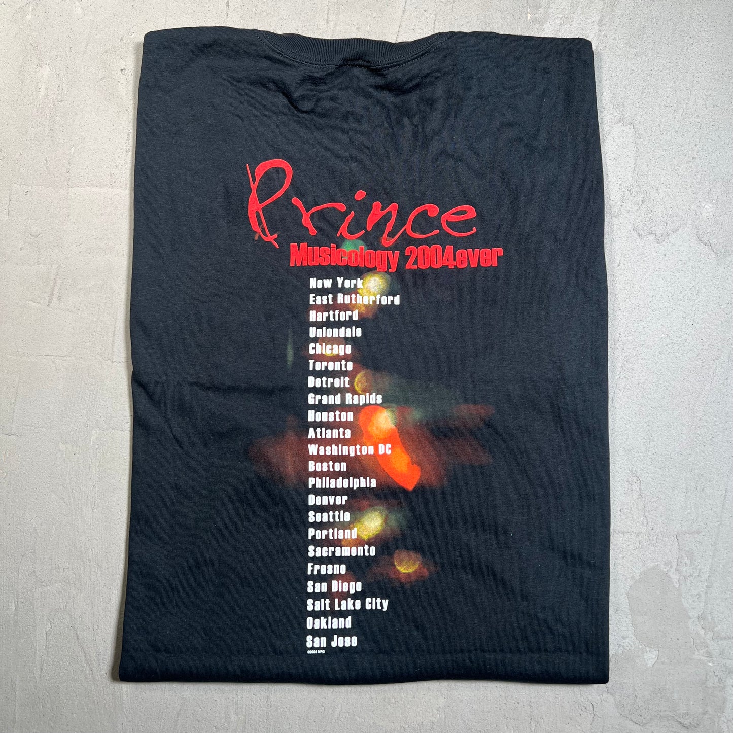 2004 Prince Musicology 4ever Tour Black Tee Size XXL USED v19640