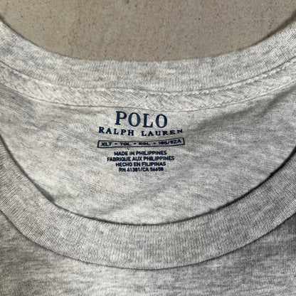 Polo Ralph Lauren Polo Bear Print Grey Tee Size XL USED v19643