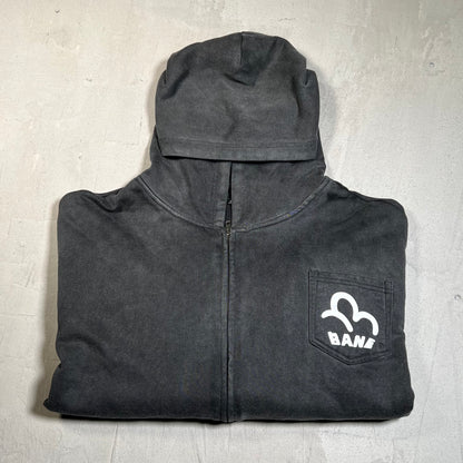 Bane Multi Pocket Sleeve Black Zip Up Hoodie Size Medium USED x17750
