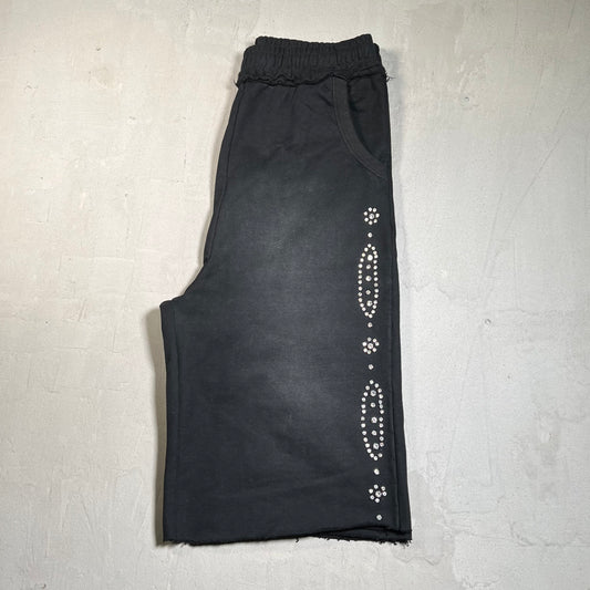 Greater Days Black Rhinestone Shorts Size Medium USED x17760