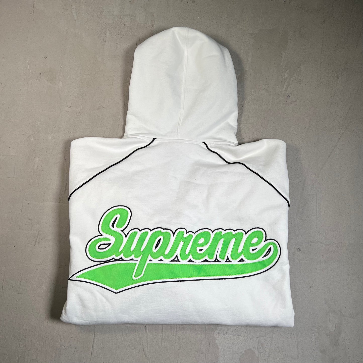 Supreme Playoffs Zip Up White/Green Hoodie Size XXL USED x17765