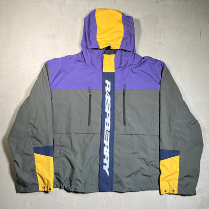 GV Gallery Raspberry Hills Green/Purple/Yellow Shanghai Jacket Size XL USED x17685