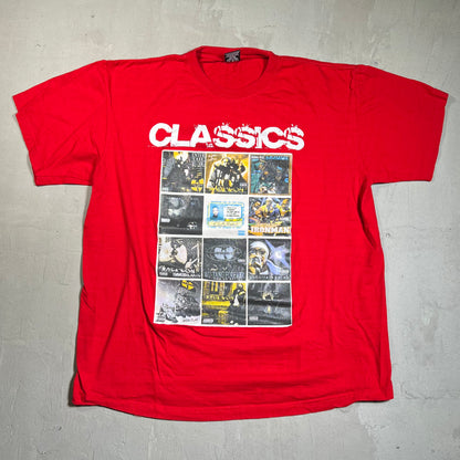 Y2K Wu Tang "Classics" Red Tee Size XL USED v19616