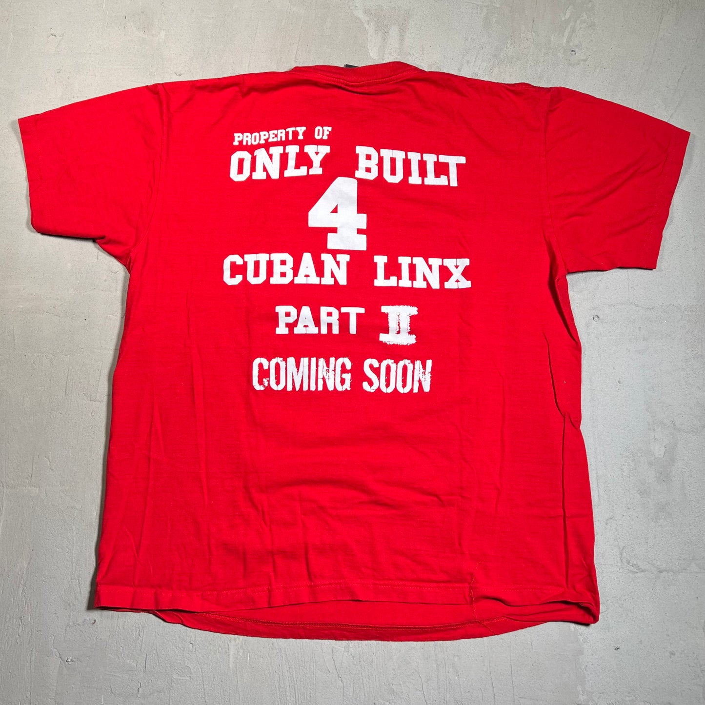 Y2K Wu Tang "Classics" Red Tee Size XL USED v19616