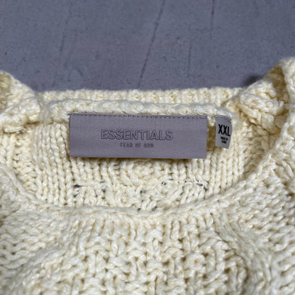 Fear of God FOG Essentials Yellow Knit Sweater Size XXL USED x17700