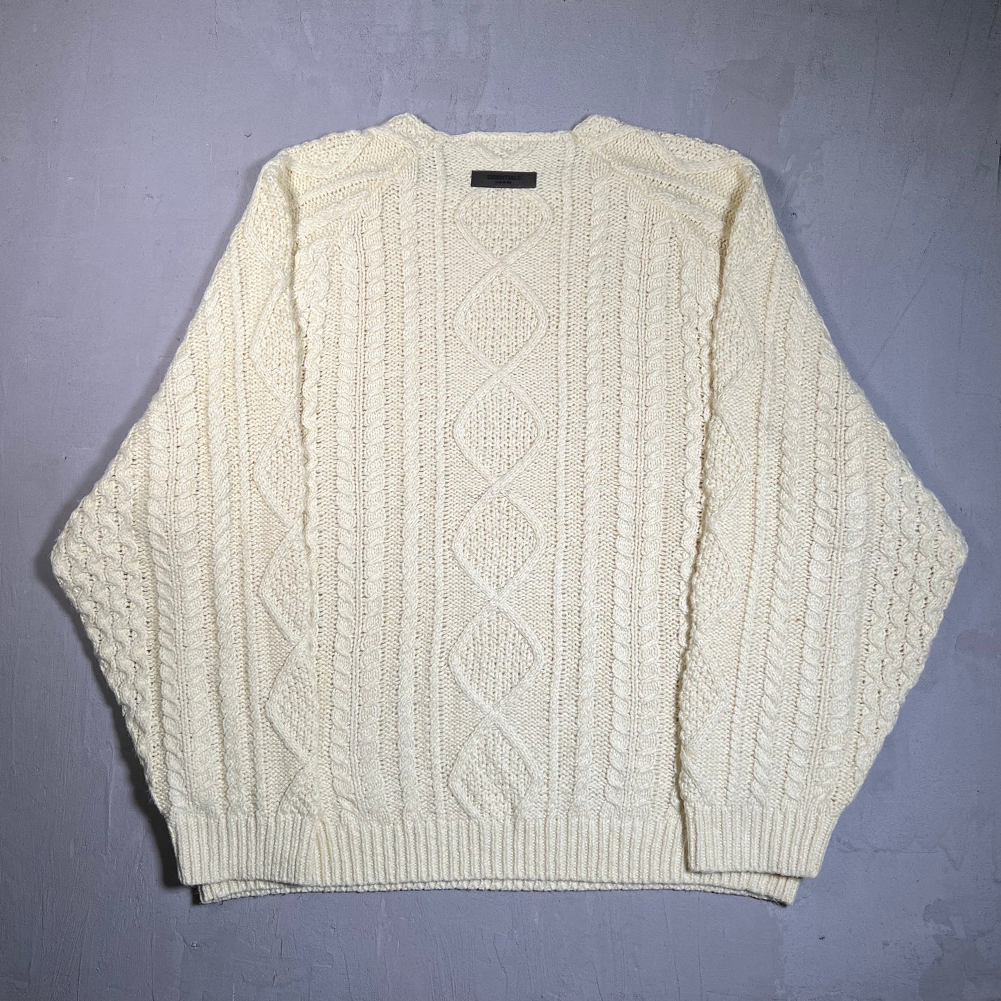 Fear of God FOG Essentials Yellow Knit Sweater Size XXL USED x17700