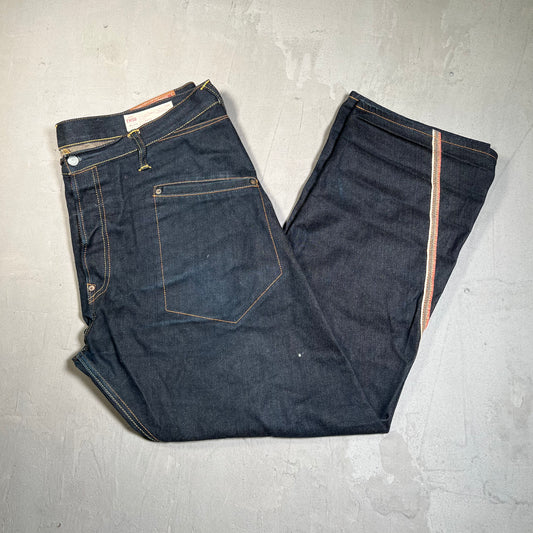 Evisu No.3 Lot Spiral Cut Selvedge Denim Size 40 USED x17690