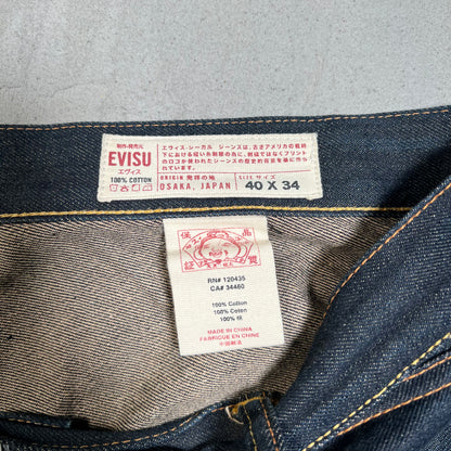 Evisu No.3 Lot Spiral Cut Selvedge Denim Size 40 USED x17690