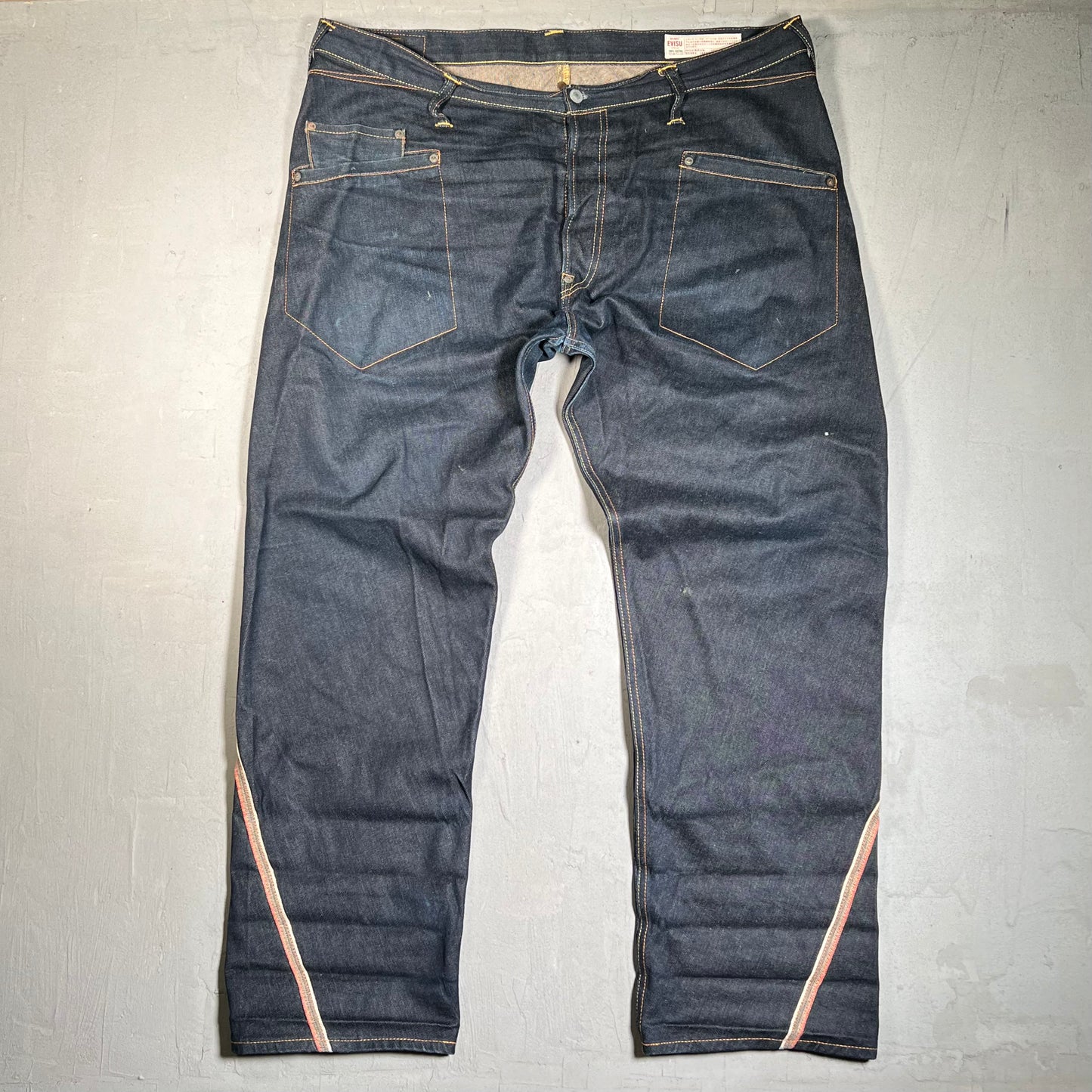 Evisu No.3 Lot Spiral Cut Selvedge Denim Size 40 USED x17690