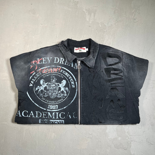Vale Forever Destruction Workwear Black Jacket Size XL USED x17964