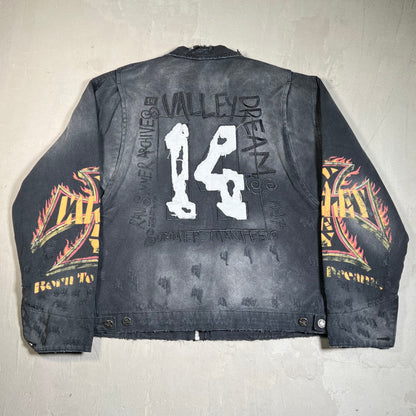 Vale Forever Destruction Workwear Black Jacket Size XL USED x17964