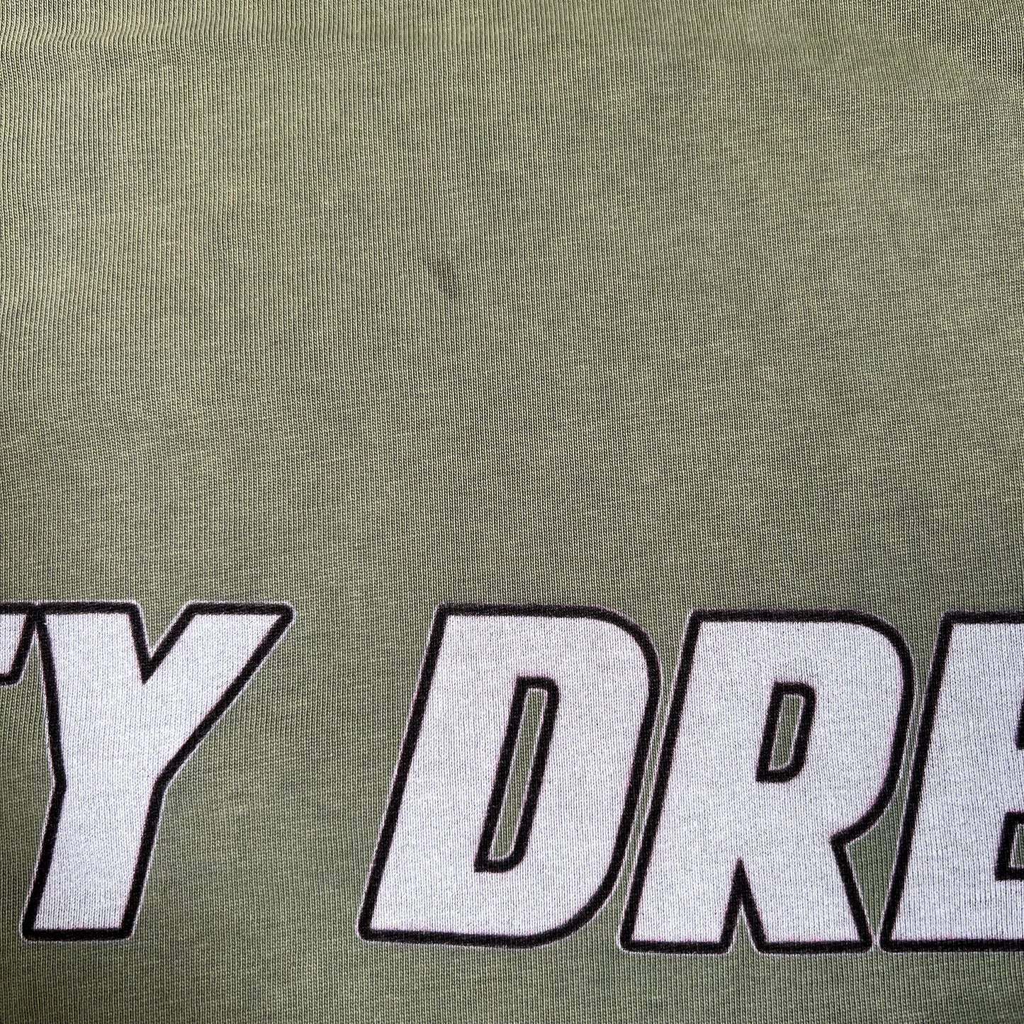 Vale Dreams Patchwork Green Tee Size Medium USED x17749