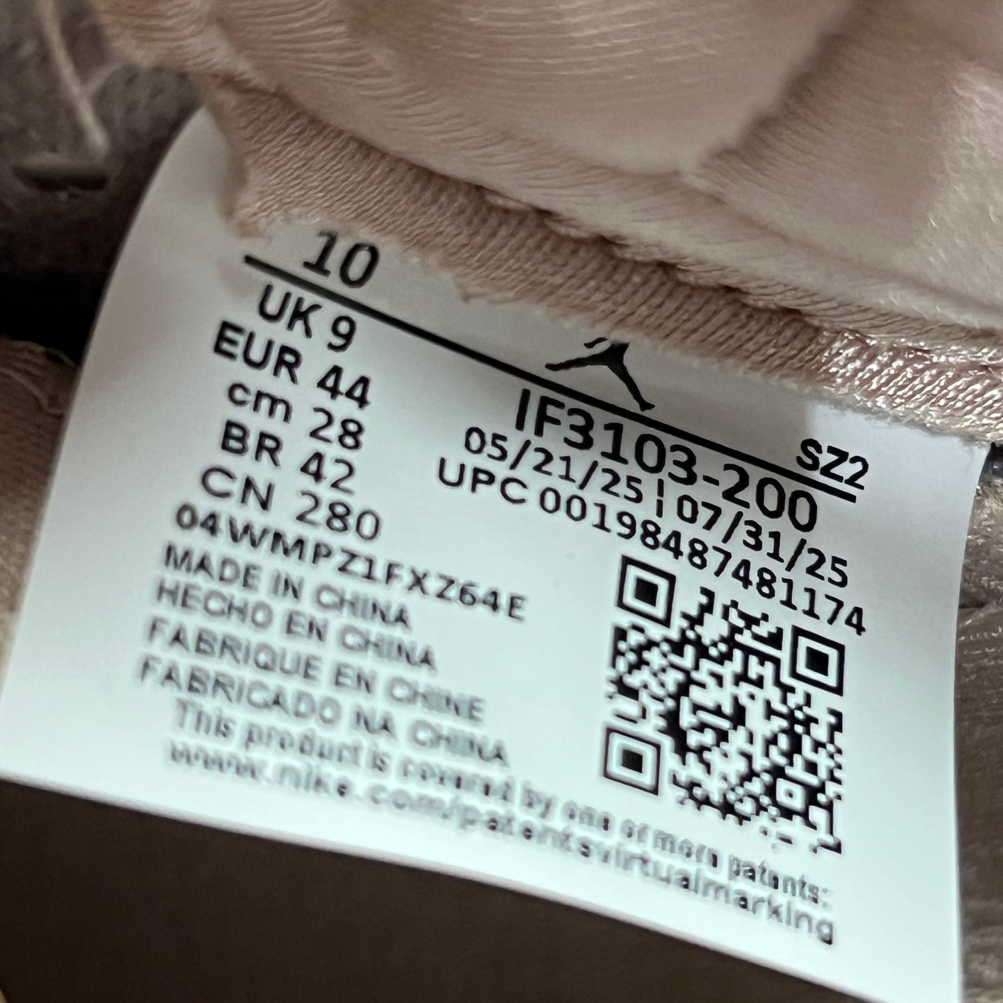 Jordan 6 A Ma Maniere Smokey Mauve (2025) Size 10 NEW s23181