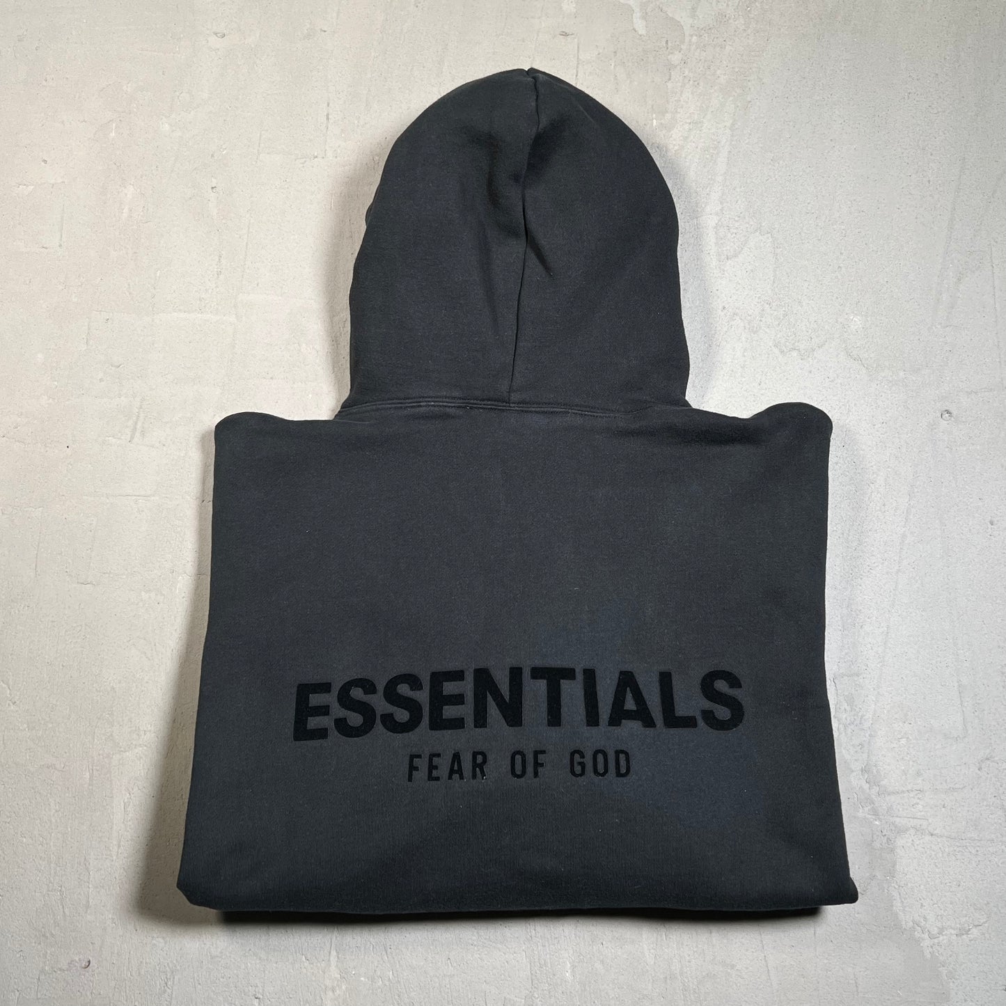 Essentials Fear of God FOG Black Logo Hoodie Size Medium USED x17746