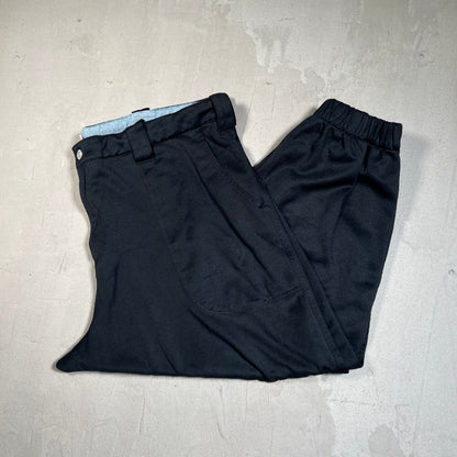 Evisu Big M Back Print Black Sweatpants Size XXL USED x17697