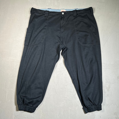 Evisu Big M Back Print Black Sweatpants Size XXL USED x17697