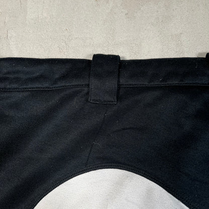 Evisu Big M Back Print Black Sweatpants Size XXL USED x17697