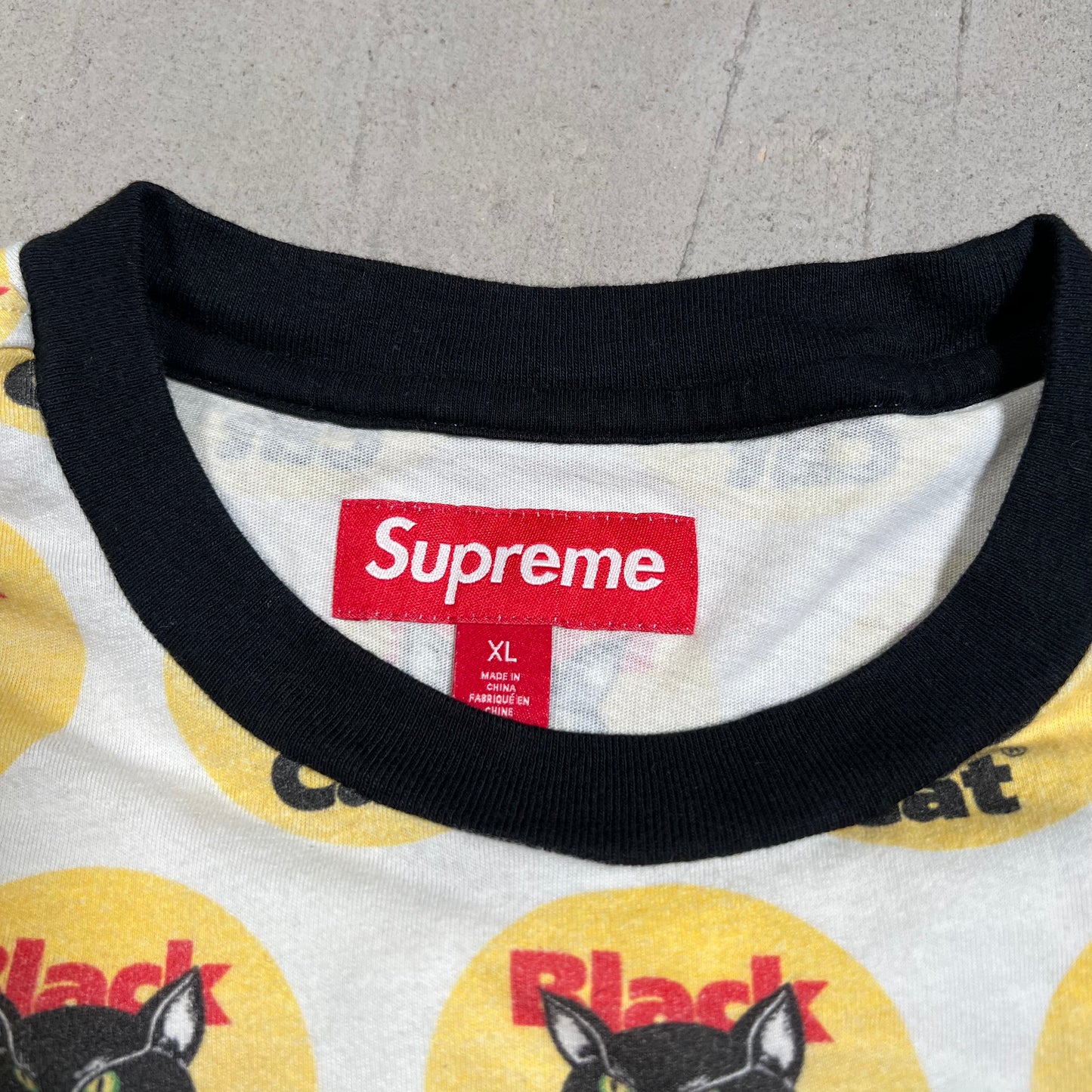 Supreme Black Cat Tee AOP (2024) Size XL USED x17681