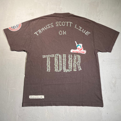 Travis Scott Utopia "Wherever you Are" Brown Tee Size XL USED x17684