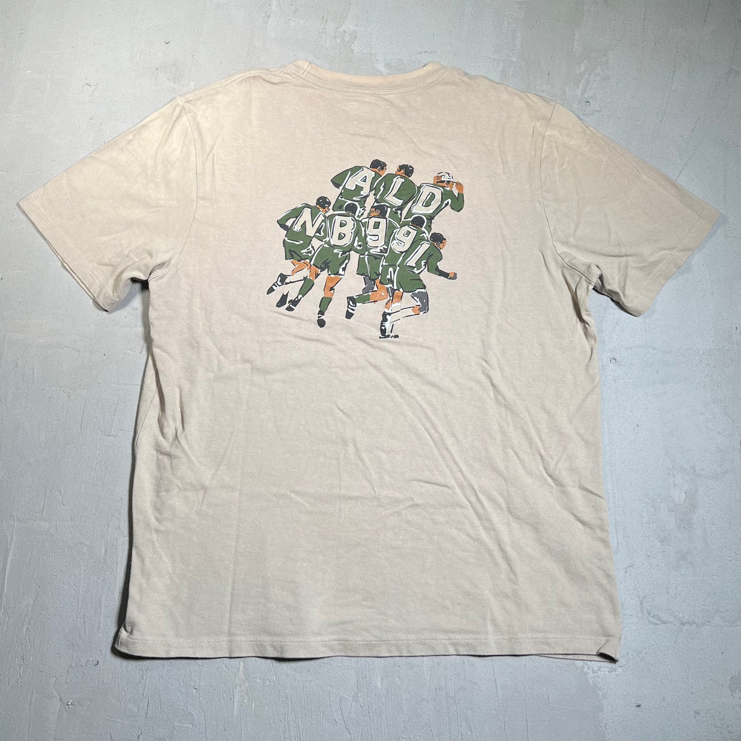 Aime Leon Dore New Balance 991 Crest Tan Tee Size XL USED x17691