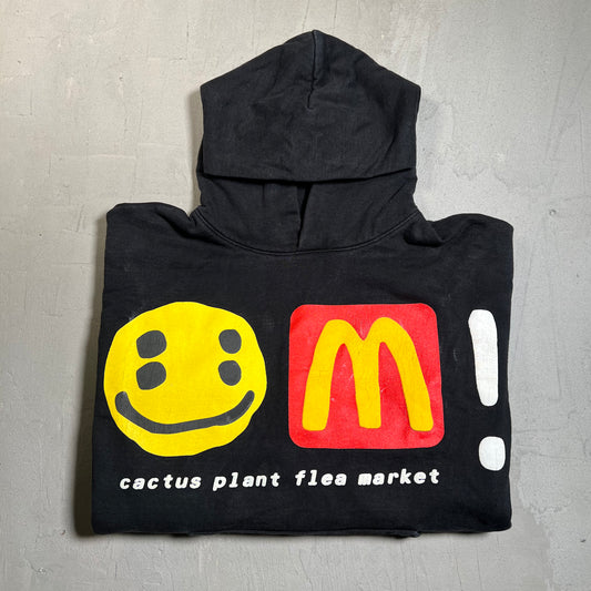 CPFM McDonalds Logos Black Hoodie Size Large USED x17748