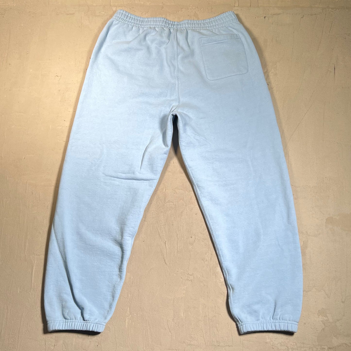 Supreme Satin Applique Light Blue Sweatpants Size Large USED x17752