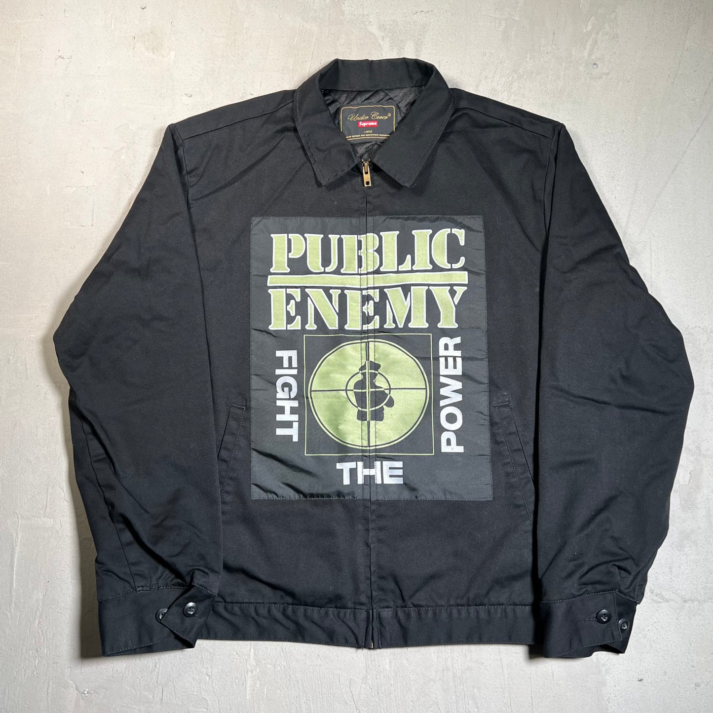 Supreme Undercover Public Enemy Black Work Jacket Size Large USED x17702