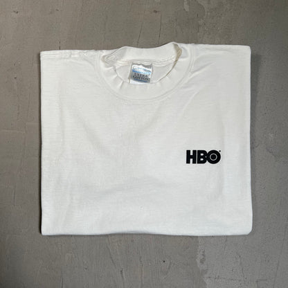 Y2K HBO Promo White Tee Size Large USED v19601