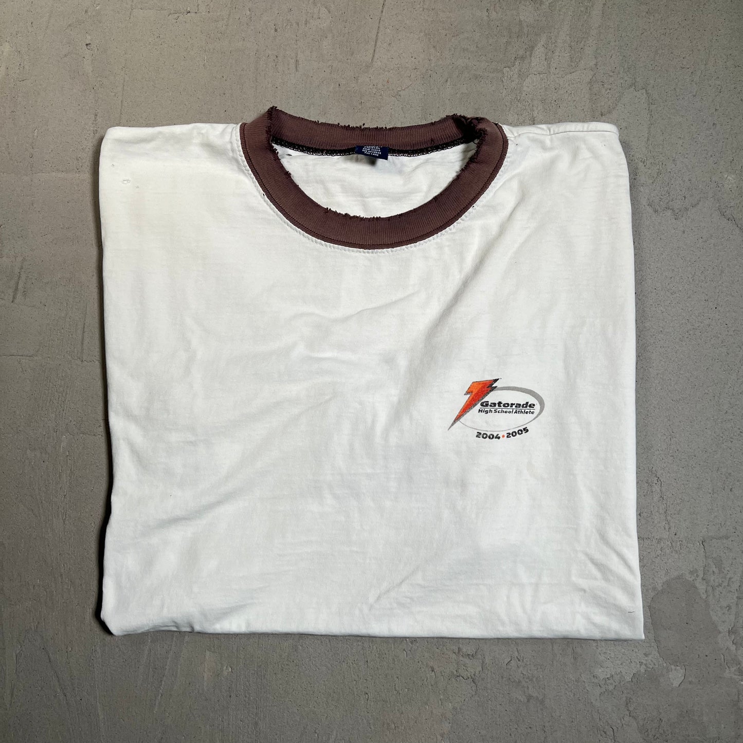 2004 Gatorade High School Athletics Ringer Tee White Size XL USED v19602